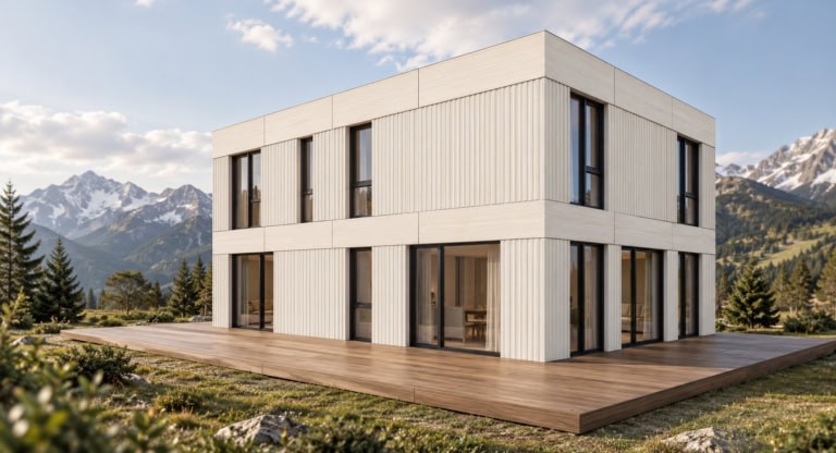 Modulhaus Trio 2lvl – Kubushaus mit Flachdach, 4 Schlafzimmer